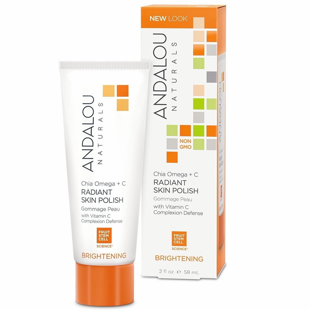 ANDALOU NATURALS Chia Omega+ Radiant Skin Polish Vitamin C Complexion 2 oz NEW